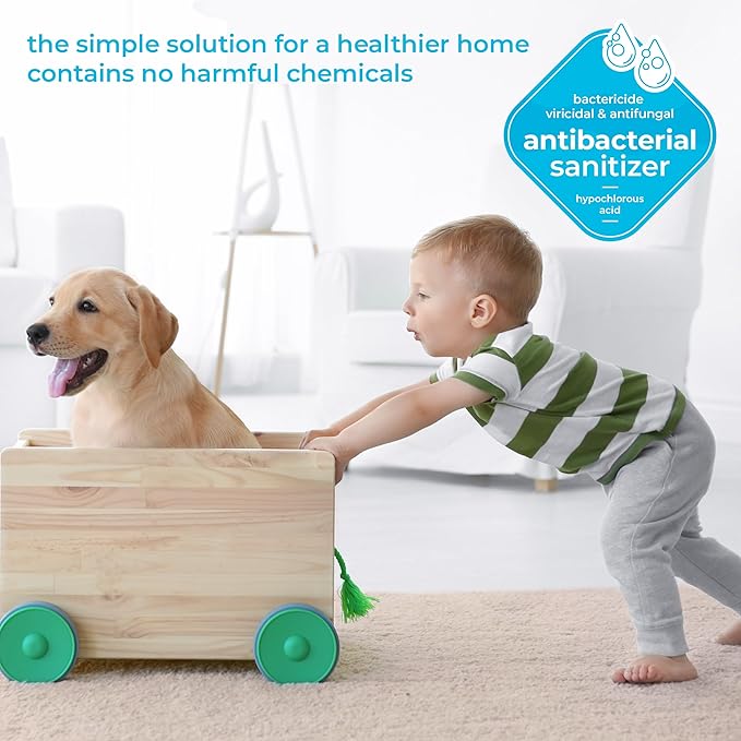 BRIOTECH Sanitizer Disinfectant Hypochlorous Spray, Kill 99.99% of Viruses & Bacteria, Control Mold, Eliminate Odor, Gentle for Nursery & Play Rooms, Food Contact Surface Sanitizer, 8 fl oz (2 Pack)