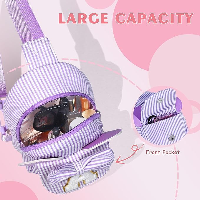 Initial Sling Bag, Small Sling Bags for Girls Kid, Gifts for Little Girls Kids, Girl Birthday Gift for Kids Daughter Sister Kid Girl Gifts Birthday (Blue S)