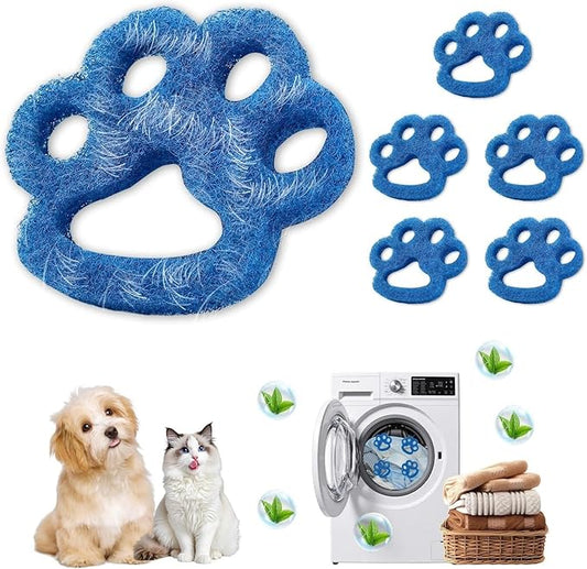 6 Pcs Pet Hair Remover for Laundry, Reusable Dog Cat Lint Catcher for Washing Machine, Effectively Removes Lint and Dander, Pet Hair Catcher for Washer, Dryer, Clothes, Bedding, Towels