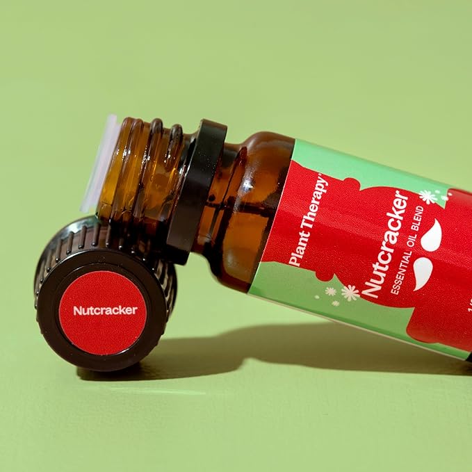 Plant Therapy Nutcracker Holiday Essential Oil Blend 10 mL (1/3 oz) Warm, Woody, and Festive Aroma, Relaxing & Uplifting, Perfect for Cozy Holiday Moments
