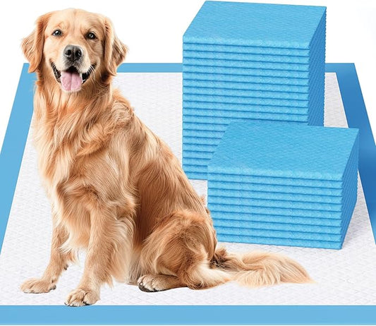 JollyMate Dog Pee Pads Extra Large 30"x36", 30 Pack X-Large Super Absorbent Pet Training Pads with Adhesive Tabs, 6 Layers Thick Leak-Proof Potty Pads for Dogs and Puppies