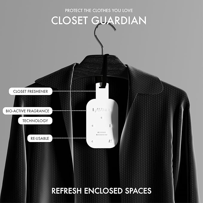 byMATTER Closet Guardian Natural Lavender Spray – Air Freshener, Hanging Ceramic Plate & French Lavender Spray, Fragrance Set for Wardrobes, Drawers & Clothing (200G / 7. Fl Oz)