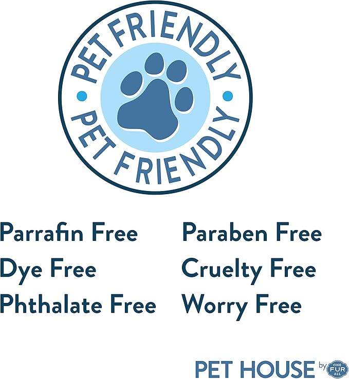 One Fur All Pet Candle 9 OZ Plant-Based Air Freshening Candle, Clean Burning and Long Lasting with a 60 Hour Burn Time - Candy Cane