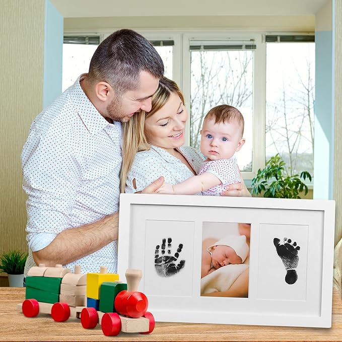 Green Pollywog Clean Touch Inkless Pad | Non-Toxic, Extra-Large | Baby Handprint and Footprint Kit | Safe Ink for Newborns | Paw Print Stamp for Dogs