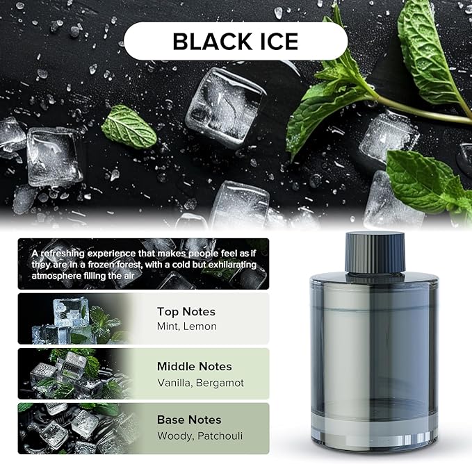 Ceeniu Car Air Freshener, CF3 Luxury Perfume Refill, 135ml Large Capacity for 6 months, Coconut, Natural French Fragrance with Plant Extracts, Diffuser Air Freshener, Premium Car Scent