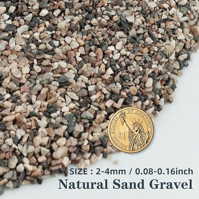 100% Natural Sand, Multi-Purpose Mixed Silica Sand for Fire Pits, Aquariums, and Landscaping, 5LB Large
