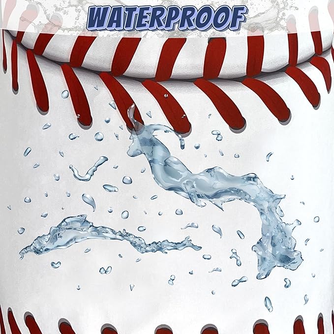 Baseball Texture Laundry Basket Foldable Funny Baseball Laundry Hamper With Handle Oxford Cloth Portable Clothes Storage Organizer Basket 18.9"x16.5" Laundry Bag For Laundry Room/Bedroom/Bathrooms