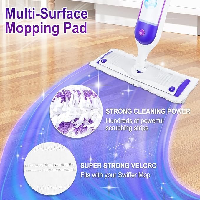 30 Pack Disposable Power Mop Pads for Swiffer Power Mop Pads,Compatible with Swiffer Power Mop Refills,Thickened Multi-Surface Replacement for Swiffer Wet Pads Refill on All Finished Floors