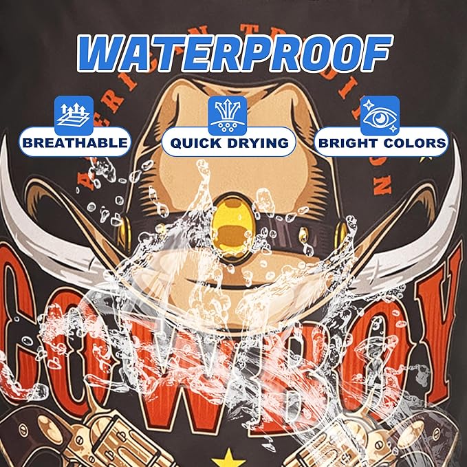 Western Cowboy Laundry Basket Cowboy Hat Oxford Cloth Laundry Hamper With Handle Foldable Portable Clothes Storage Basket 18.9 X 16.5 Inch Storage Bag For Laundry Room/Bathroom/Bedroom/Dormitories