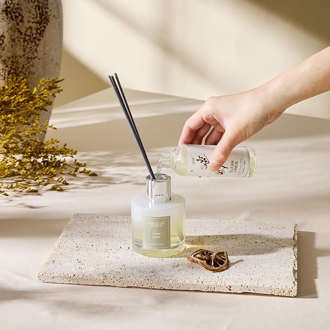 Airkeep Reed Diffuser Oil Refill/White Jasmine/3.38oz（100ml/1 Pack/Scented Oil Refill for Reed Diffuser Home Fragrance for Bedroom, Bathroom Office Home Decor