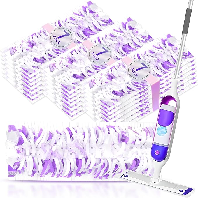21 Pack Disposable Mop Pads Compatible with Swiffer PowerMop, Replacement for Swiffer Power Mop Refills, Super Absorbent & Scrubbing Power, Dry&Wet Use for Wooden Floors Tiles & Hard Surfaces Cleaning