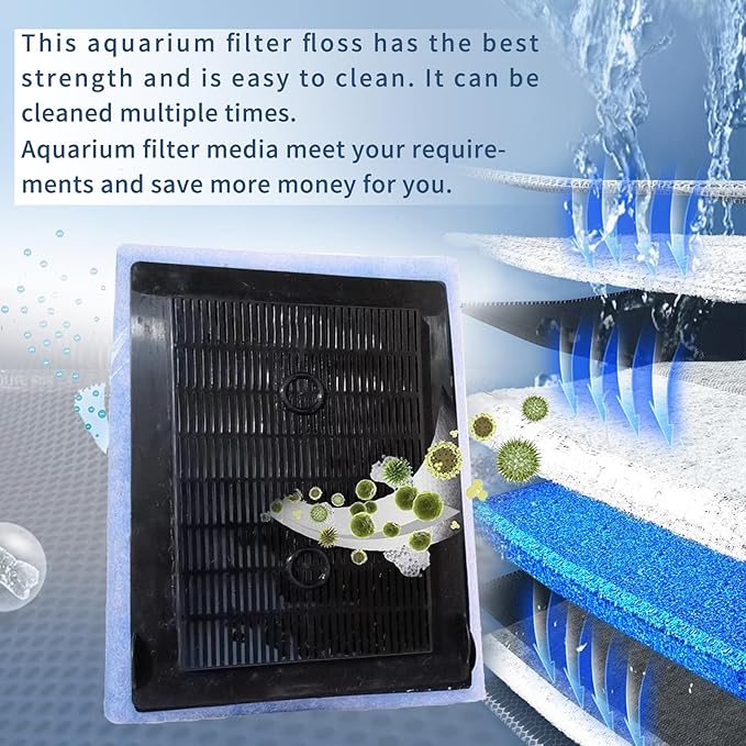 10-20 Gallon Aquarium Filters EZ-Change #2 Filter Cartridge fit Aquarium Filter Cartridge 10 to 20 Power, for Healthier Fish (10 Pcs)