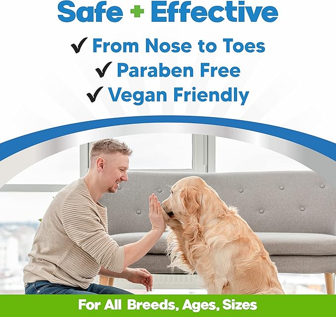 Lick Safe Dog Paw Pad Balm 2 Oz - Dog Nose Balm for Dry Nose - Safe Effective Paw Balm for Dogs to Fix Dry Cracked Paws - Dog Paw Protector from Heat, Sand, Snow - Easy to Use Paw Soother for Dogs