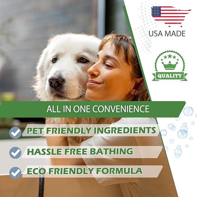 GreenFist Pet Shampoo Conditioner for Dogs & Cats Care Intense Cleaning Power Sooth Skin Made in USA (Coconut Lime 1 Gallon)