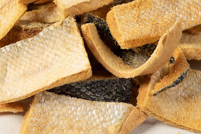 HOLI Wild Caught Salmon Skin Dog Dental Chews, Natural Single Ingredient Oral Hygiene Dog Treats, Reduces Plaque, Tartar Control, Omega 3 & 6 for Healthy Coat