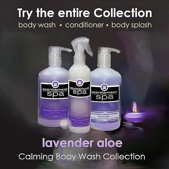 Best Shot Scentament Spa Calming Conditioner, Skin Care Product for a Dog and Cat, Hypoallergenic Puppy Supplies, Lavender Aloe, 16 Ounces