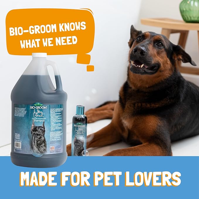 Bio-Groom Ultra-Black Dog Shampoo - Color Enhancing Pet Shampoo, Dog Bathing Supplies, Puppy Wash, Grooming Supplies, Cruelty-Free, Made in USA, Coat Brightener - 1 Gallon