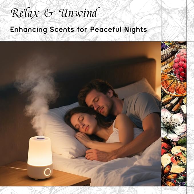 HIQILI Diffuser Oil for Humidifier & Reed Diffusers, Suitable for Home and Other Scenarios, Long Lasting Scent - Velvet Nocturne, 0.34 Fl Oz