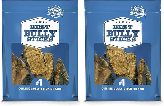 Best Bully Sticks Peanut Butter Stuffed Cow Hooves - 4 Count (Pack of 2) - Natural Dog Treat, Easily Digestible, Supports Dental Health