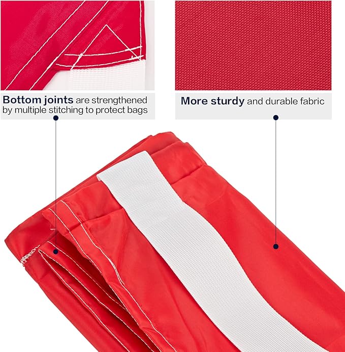 HOMEST XL Nylon Laundry Bag with Strap, Large Dirty Garments Organizer, Easy Fit a Hamper or Clothing Basket, Can Carry Up to 4 Loads of Clothes, Red