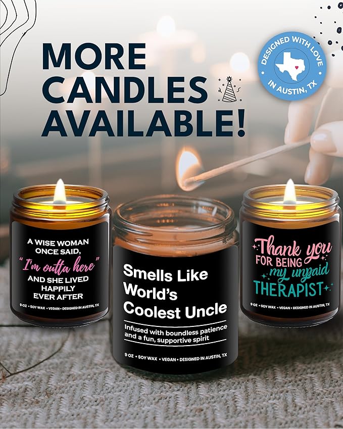World's Coolest Uncle Candle, Perfect Uncle Gifts for Father's Day, Thoughtful Presents from Nephew or Niece, Best Sentimental Gifts for His Birthday, Christmas, Special Occasions, Gift-Ready