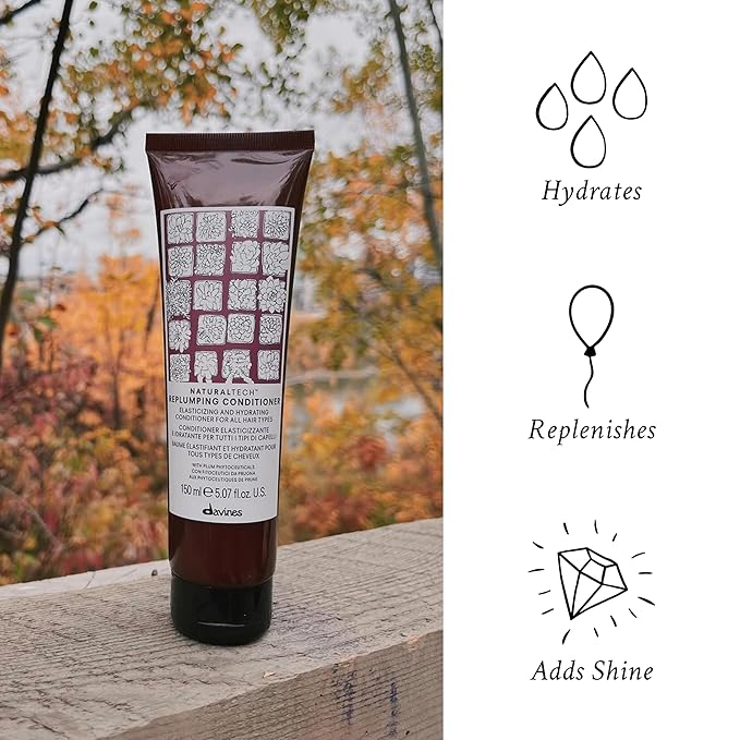 Davines Naturaltech REPLUMPING Conditioner, Renew Elasticity While Replenishing, Moisturizing And Detangling, 5.07 fl. oz.