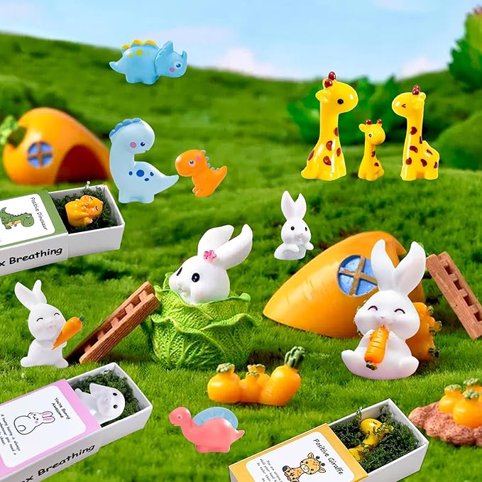 20 Set Positive Pig Gifts Bulk Employee Appreciation Gifts Box Breathing Gift Bulk for Coworker Team Back to Desk Pets Thank You Teacher Pig Ornaments with Cheer up Card Box