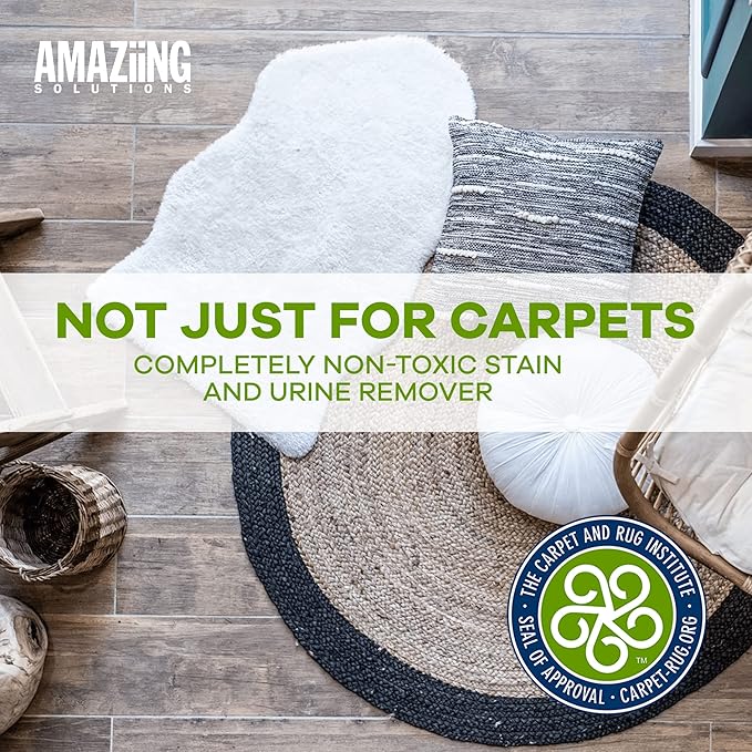 Pet Carpet Shampoo - Carpet Cleaner Solution for Carpet Cleaner Machine, Urine Smell & Stain Remover, Pet Urine Enzyme Cleaner, Carpet Shampoo Solution, Carpet Shampooer, 1 Gallon