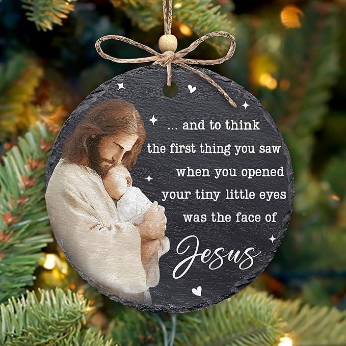 Hyturtle Miscarriage Ornament for Loss of Baby Memorial Gift, Infant Memorial Christmas Ornaments, Sympathy Gift for Stillbrith – 4 Inch Stone Ornament Memorial 6