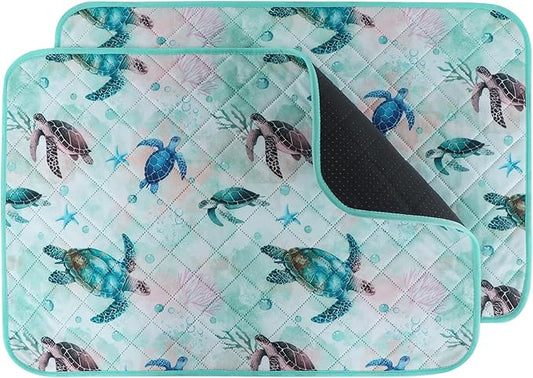 IEUUMLER Washable Pee Pads for Dogs, 2 Pack Reusable Waterproof Puppy Pads, Non-Slip Super Absorbent Dog Training Pad for Playpen Crate Bed EU012