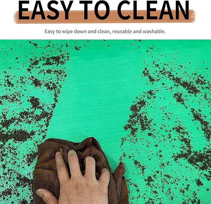 Oncpcare Waterproof Pet Playpen Mat for Rabbits 59×59 in — Large Reusable Tarp Base Gives Small Pets A Spacious, Comfortable Play and Rest Area (Black)