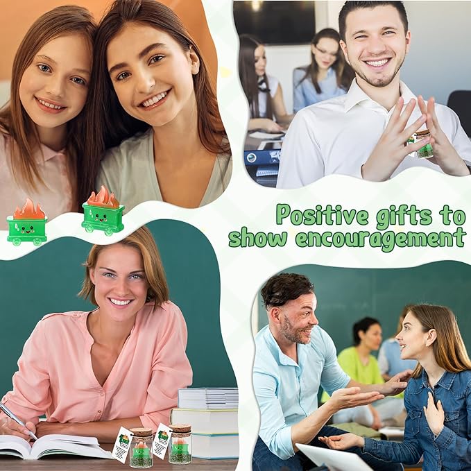 20 Sets Emotional Encouragement Support Gifts Bulk Team Building Positive Affirmation Thank You Gift with Inspirational Cards Desk Luminous Dumpster Gifts for Christmas Employee Staff Team