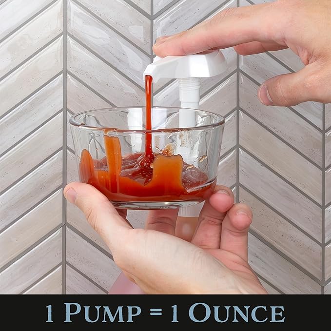 Cornucopia Brands Half Gallon Plastic Jug w/Pump; 64-Ounce/2 Quart Bottle w/Lotion & Liquid Pump Top for DIY Hot Sauce, Liquid Soap, Etc, Storage Lid Included