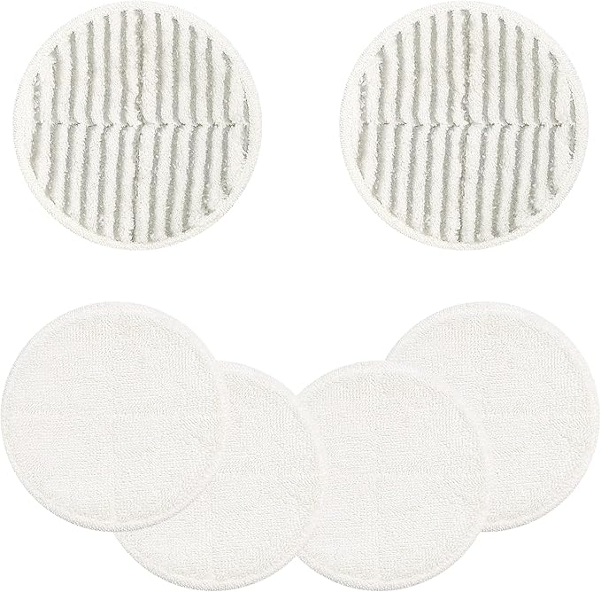 2124 Replacement Pads for Bissell Spinwave Spin Mop, 2 Scrubby Pads and 4 Soft Pads Compatible with Bisell Spinwave 2039 2039A 2039Q 2039T 2039W 20391 20395 20399 2307 23157 2315A Mop Pad Kit LUXRILIX