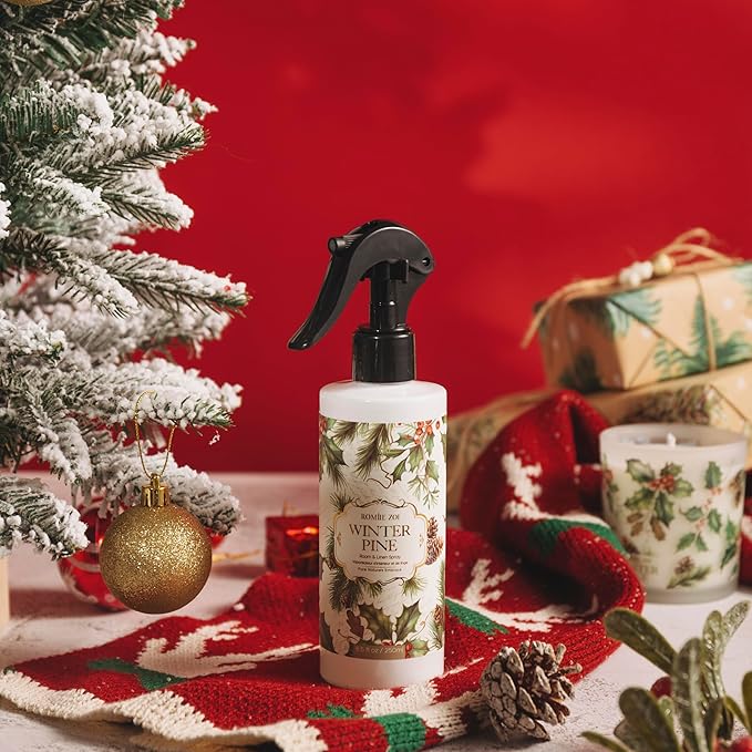 Romiie Zoi Christmas Linen & Room Air Freshener Spray Room Mist- Winter Pine - Infused with Sweet Pine Aroma- 250ml / 8.5 FL OZ.