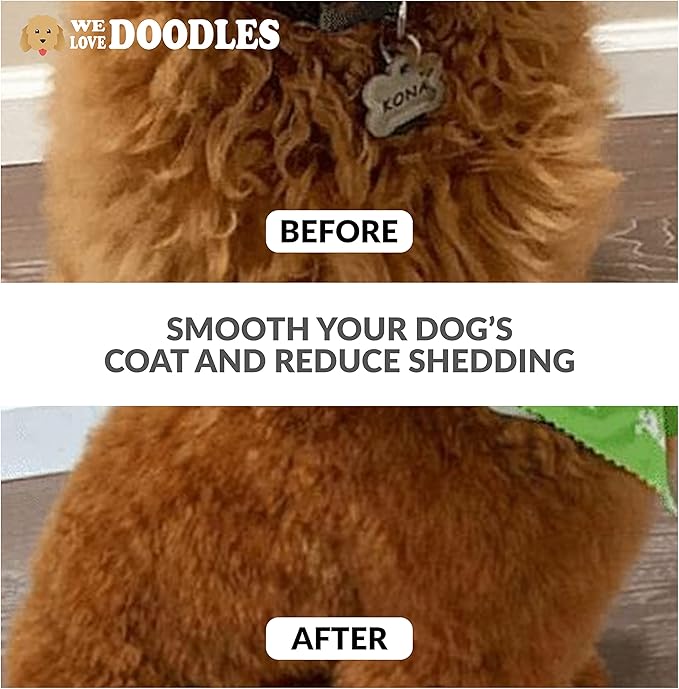 We Love Doodles Puppy Shampoo & Conditioner and Pin Brush | Oatmeal Bathing | Sensitive & Itchy Skin Wash | Brush for Grooming Pet Hair | Brush for Shedding and Removing Loose Fur | Made in USA