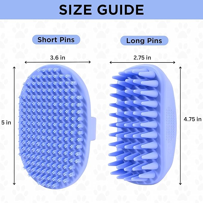 We Love Doodles Premium 3-in-1 Sensitive Skin Dog Shampoo and 2 Pack Bath Brush - for Allergies, Itching, Scratching, Made in USA, Pet Rubber Brush for Shower Scrubbing & Soothing Massage