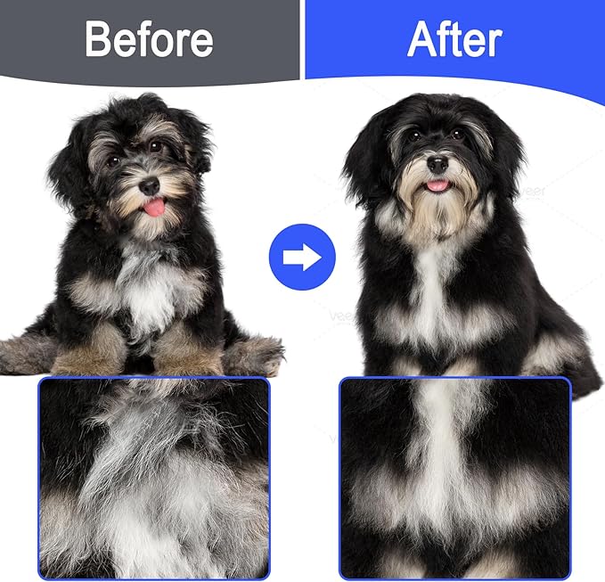 6 Pack Flea Comb for Cats Dogs,Stainless Steel Dog Cat Grooming Combs With Rounded Teeth,Double-Sided Tear Stain Remover,Dematting Comb For Dogs Cats Ideal for Small, Medium & Large Pets (Blue)