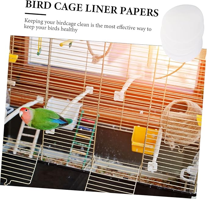 100Sheets Disposable Bird Cage Liner Papers Absorbent Cushions for Parrots Fit for Cages Bird Cage Accessories