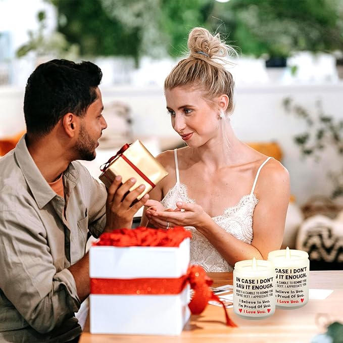 Lihome Gifts for Her - Anniversary Wedding, Birthday, Christmas, Friendship Gifts, Natural Soy Wax Vanilla Coconut Scented Candles(7oz)