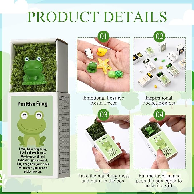 100 Set Employee Appreciation Gifts Bulk Coworkers Thank You Desk Pets Holiday Small Cute Emotional Support Resin Ornaments Card Box for Women Men Adults Office (Duck)