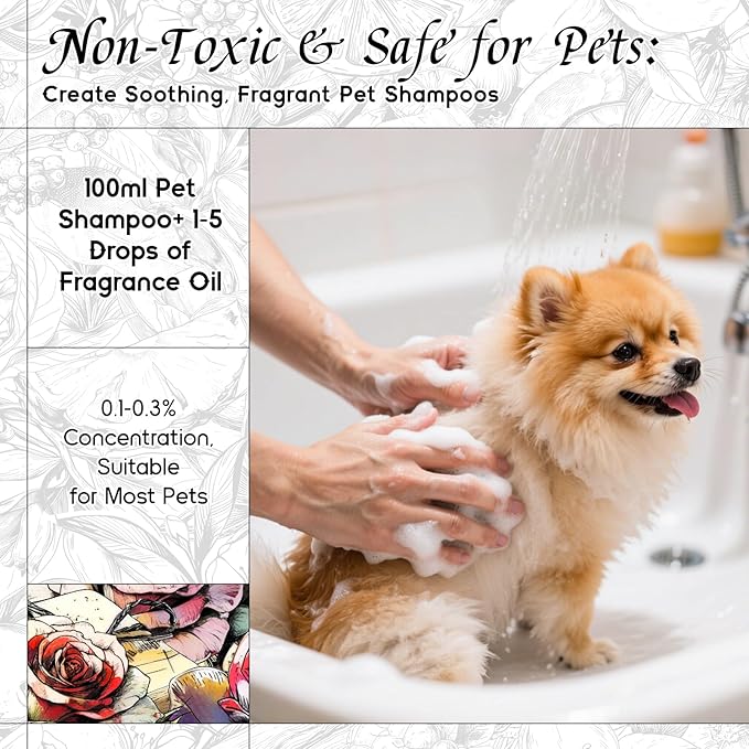 HIQILI Rose Fragrance Oil for Candle & Soap Making, Essential Oil for Diffuser, Floral Scents, Add to Laundry Dryer Balls - 1 Fl Oz