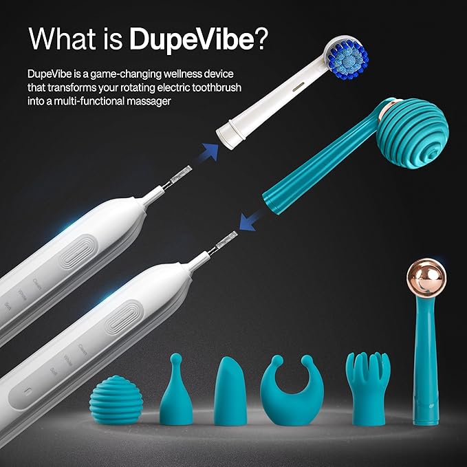 5-in-1 Silicone Massage Attachment Compatible with Rotating Electric Toothbrushes | Facial & Relaxation Tool | Travel-Friendly, Waterproof, Easy-Clean | Not for Sonic or iO Series