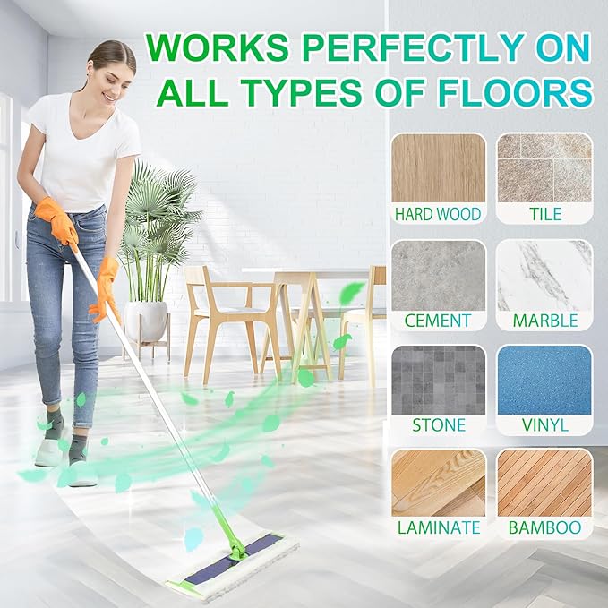 40 Count XL Heavy-Duty Dry+Wet Mop Cloths Kit for Swiffer Sweeper XL - Disposable XL Wet Pad Refills - Multi-Surface Pads Kit Includes 30 Dry Sweeping Cloths & 10 Wet Mopping Pads for Floor Cleaning