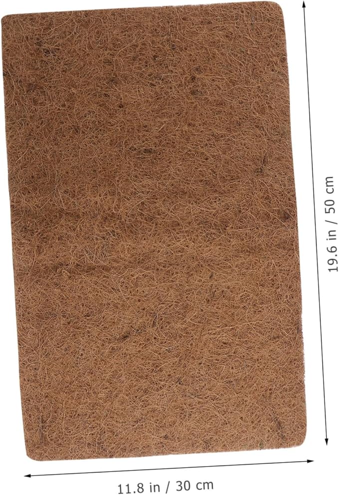 3pcs Natural Coconut Fiber Reptile Bedding Mat Breathable Substrate for Lizard Tank Leopard Gecko Turtle Enclosure Pet Habitat Liner with Strong Permeability and Easy Cleaning