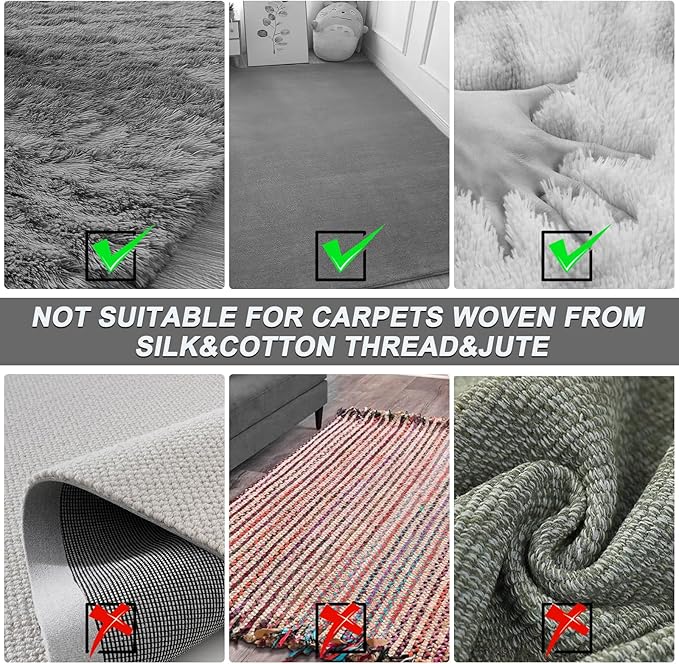 2 in 1 TPU and Copper Rake Teeth Carpet Rake for Pet Hair Removal,60inch Adjustable Long Handle Pet Hair Remover Tool,Reusable Cat Dog Hair Rake Broom,Lint Remover Scraper for Carpet,Bed(Black-Silver)