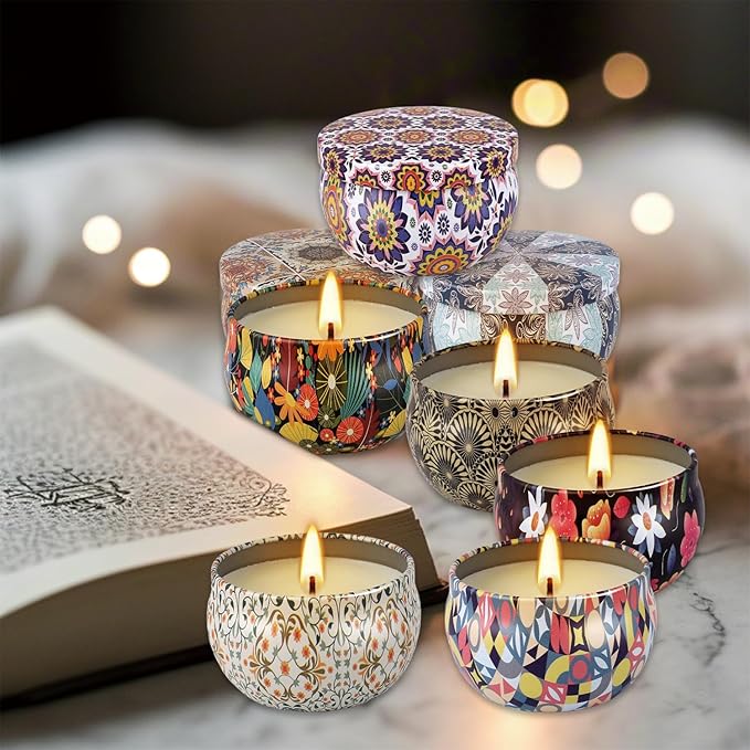 24-Piece Smokeless Candle Set with 8-Hour Burn Time Each, Ideal for Festival Gifts and Birthdays - Premium Aromatherapy Candle