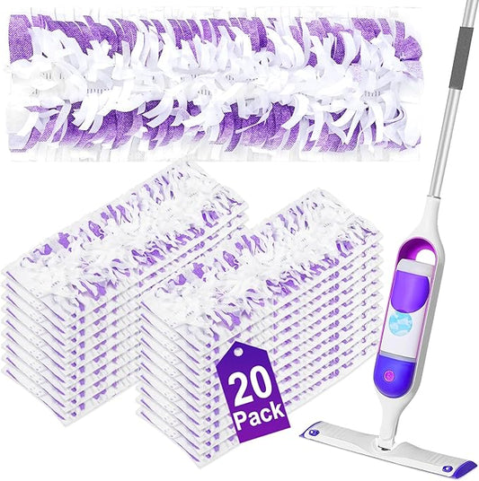 20 Count Power Mop Pads Refills for Swiffer Power Mop Pads,Compatible with Swiffer Power Mop Refills Replacement Disposable Power Mopping Pads Refills for Multi-Surface Floor Cleaning