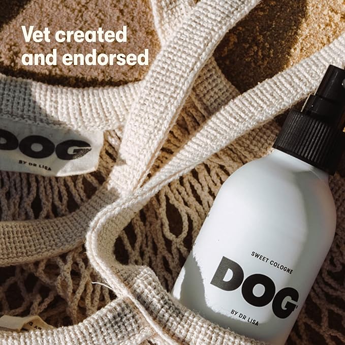 DOG by Dr Lisa - Spring Cologne - With Rose Geranium and Orange - Natural Dog Perfume - Pet Deodorant Spray - Plant-Based Essential Oils - Vegan - 4.2oz