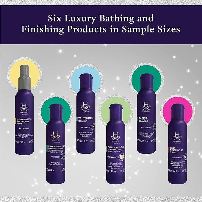 Hydra Professional Experience , Shampoo, Conditioner, and Sprays, Dog and Cat Grooming Supplies, 6-Bottle Set